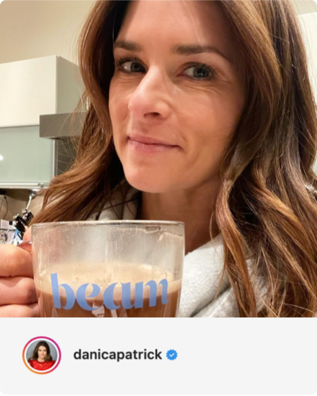 Danica Patrick enjoying Beam on Instagram