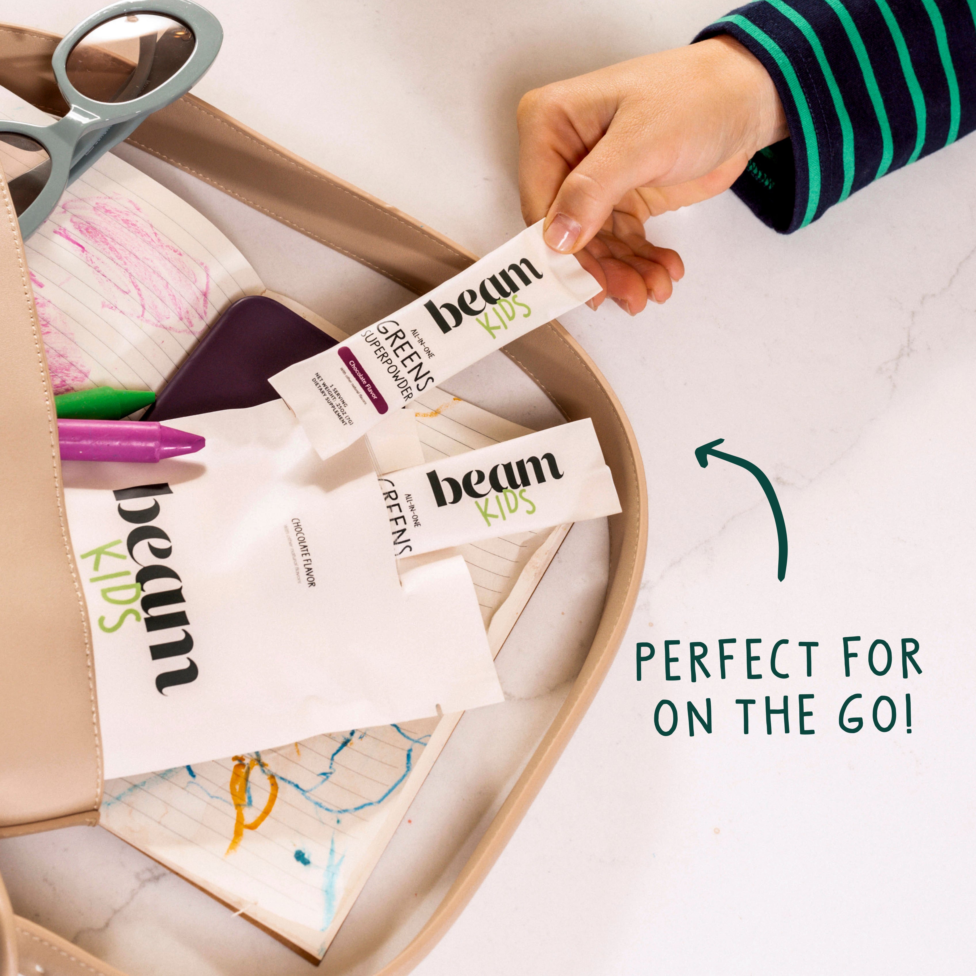 Beam Kids Chocolate Travel Pack Add - 5 Servings