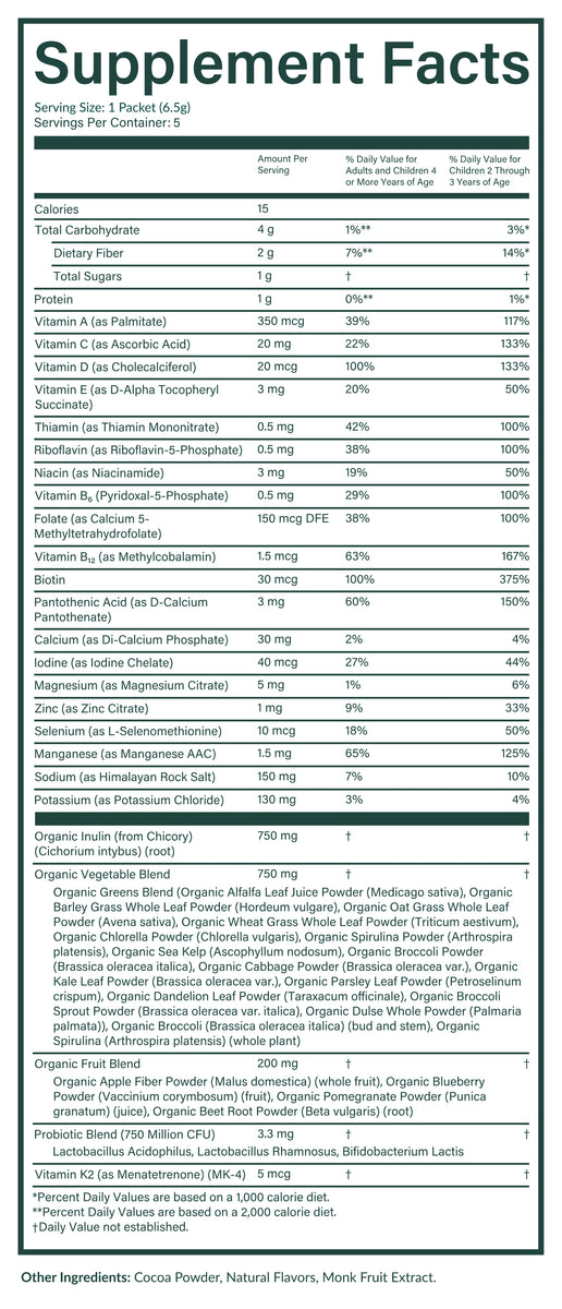 Kids Chocolate Chip Cookie Superpowder Travel Pack - 5 Servings – Beam
