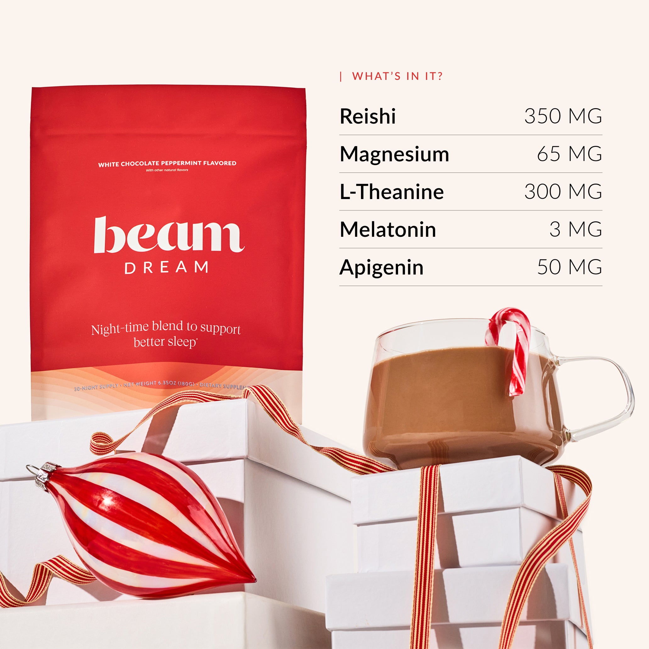 White Chocolate Peppermint Dream Powder - 5 Servings – Beam